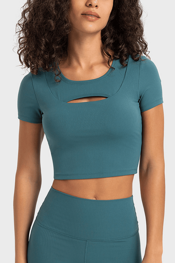 Desiree Ribbed Padded Sports Top