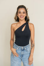 Load image into Gallery viewer, Alexa Gapped Toga Bodysuit
